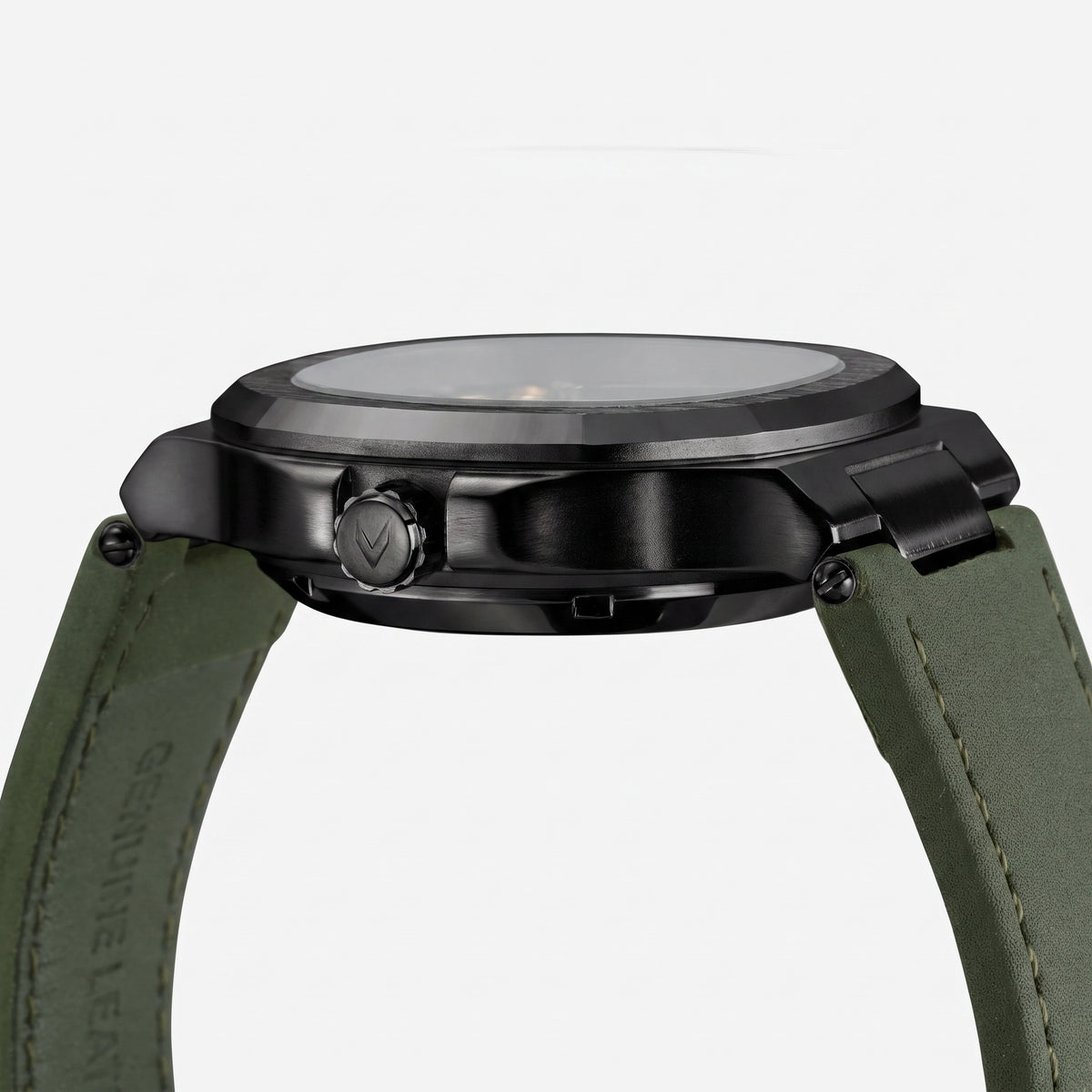 Montre automatique mécanique squelette homme Lunar Noir/Vert - 3
