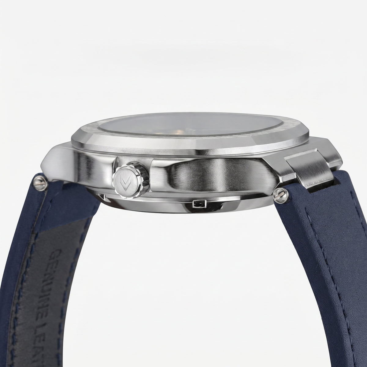 Lunar Silver/Blue men's automatic mechanical skeleton watch - 3
