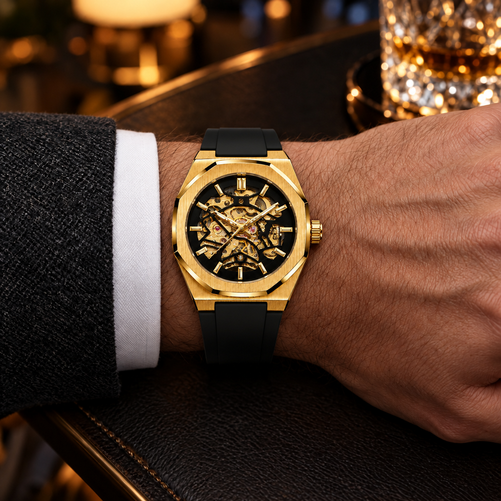 Axton Octa - Gold - on the wrist