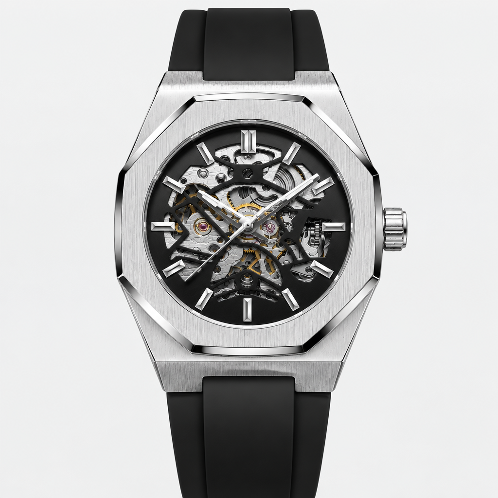 Axton Octa - Silver - front view