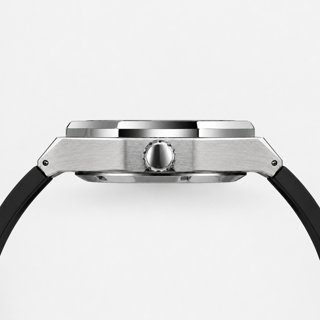 Axton Octa - Silver - side profile
