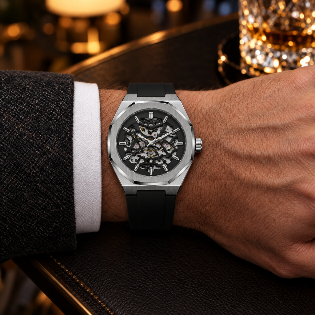 Axton Octa - Silver - on the wrist