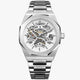 Axton Legend - White - automatic skeleton watch, white dial