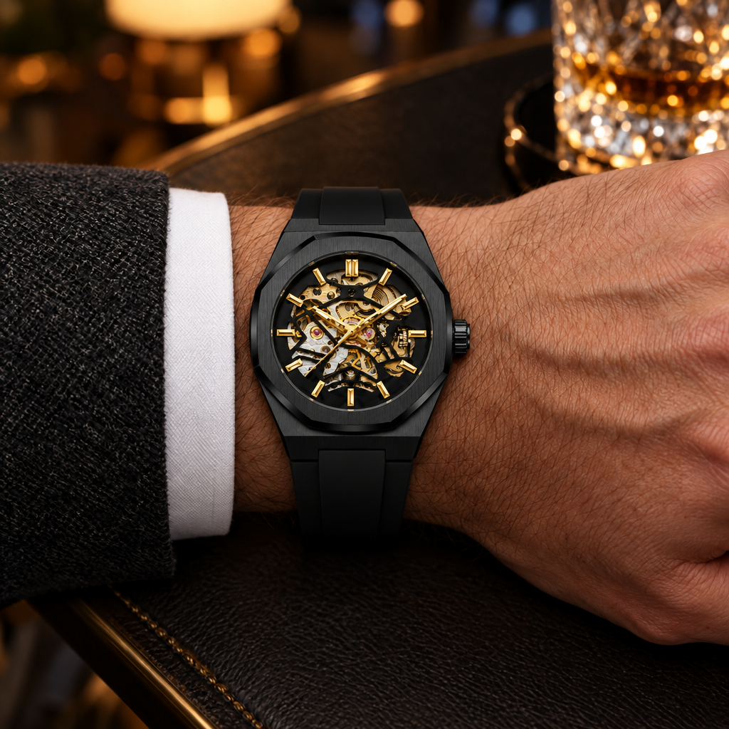 Axton Octa - Black Gold - on the wrist