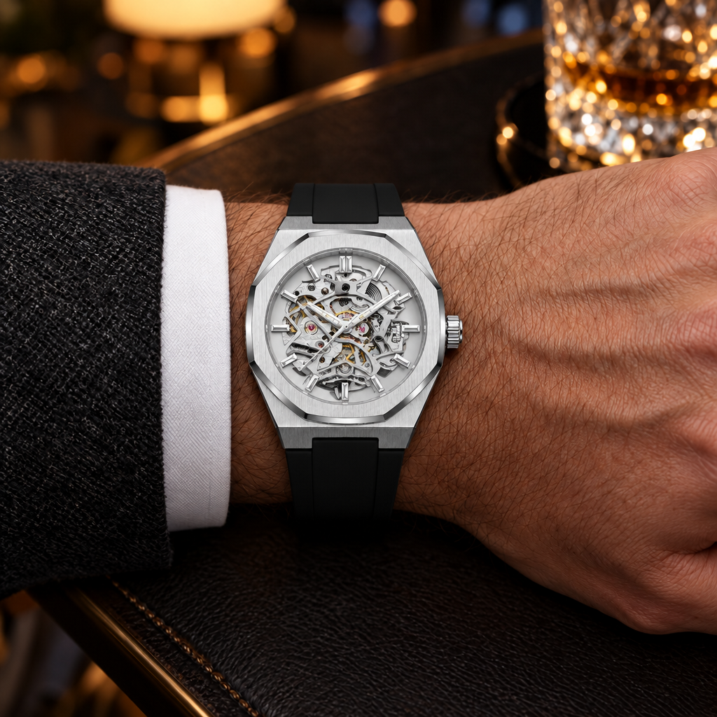 Axton Octa - Silver White - on the wrist
